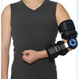 Orthomen Hinged ROM Adjustable Elbow Brace Stabilizer Left Arm  NEW
